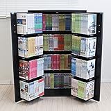 書棚 扉付き 整理や出し入れに便利なドア収納 便利 生活 収納ラック　DVDラック　CD・コミック書棚ストッカー収納庫 ブラック 日本製