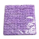 Fenteer 約144個　ミニチュアローズ　フラワー　造花　結婚式　花束　DIY　工芸品　装飾　バラ　結婚式　パーティー　ベビーシャワー　バレンタインデー　多色選べる - 紫