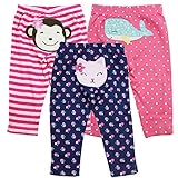 カーターズ Carter's ボディスーツ ロンパースにピッタリ ベビー ロング パンツ ボトムス 女の子 3点セット 007 (9months(67-72cm)) [並行輸入品]