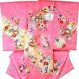 産着 初着 祝い着 女の子 着物 /B73ピンク・鈴