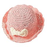 Snoneかわいい ハット キッズ 女の子 リボン 上品 52-54cm おりたたみ可能 コンパクト お出かけ にも 旅行 にも UVカット 日焼け止め 紫外線対策