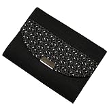 [JHANDS] じゃばら カードケース ブラック 5ポケット カード入れ 布製