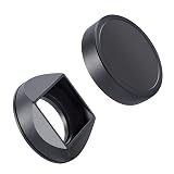 スクエアメタルレンズフード レンズキャップ付き Fujifilm XF 27mm F2.8 R WR 23mmF2.8 に対応 39mmのUVフィルターに対応 (黒)