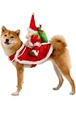 ペットパレット 犬 猫 コスプレ ハロウィン ペット 服 変装 仮装 小型犬 中型犬 大型犬 2足歩行 (サンタ, M)