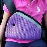 JCNCE 子供 車 安全カバー ストラップ 子供シート ベルトクリップ サポーター シートベルト調整パッド　シートベルトカバー 取り付け簡単 (パープル)