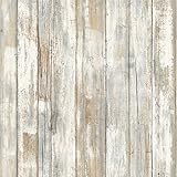 RoomMates RMK9050WP Distressed Wood Peel and Stick Wall Decor [並行輸入品]
