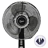 PURE-O 扇風機カバー 安全カバー セーフティーネット 羽根経40cm 羽根経45cm対応 レース おしゃれ 2枚入れ（黒 羽根経40cm）