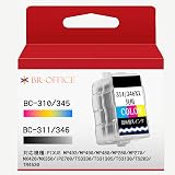 BR-office BC-310XL/311XL（BC-345XL/346XL共用）詰め替えインクカートリッジ キャノン用 CANON用 BC-310/345ブラクラ BC-311/346カラー 1個 COLOR 対応機種:PIXUS MP493/MP490/MP480/MP280/MP270/MX420/MX350/iP2700/TS3330【説明書付き／個別包装】
