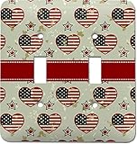 Americanaライトスイッチカバー( 2 Toggleプレート) ( Personalized )