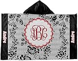 ブラックレースフード付きタオル( Personalized )