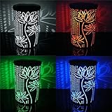 ガーデンゲートのベッドルームの装飾のためのLEDライトを変更するソーラーロータスパターンの鉄の色