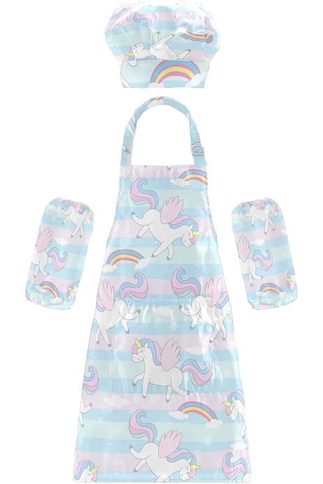 Amazon.co.jp: [alaza] エプロン セット 子供 おしゃれ 人気 防水防油 