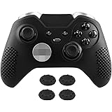 ATiC Xbox Elite用 コントローラーカバー エックスボックスコントローラー専用保護シリコンカバー 保護ケース 耐衝撃 軽量 ソフト シリコンケース 操作性 滑り止め設計 Black