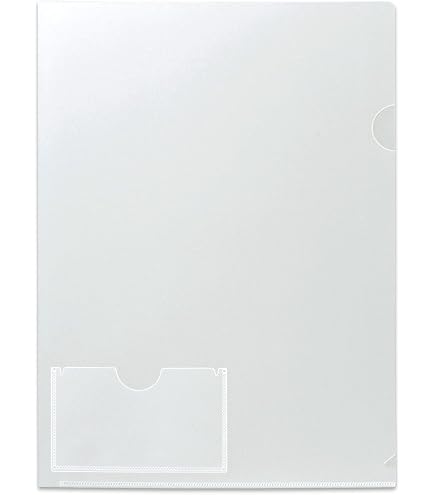 Amazon プラス クリアホルダー A4 カード 名刺 収納用スリット付 10枚 FL-185HO 89-739 クリアホルダー 文房具・オフィス用品