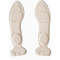 HESOLO 女性用 インソール レディースインソール ハイヒールインソール スポンジ 快適で、痛みに強く、通気性があり、汗を吸収します 衝撃吸収 疲労軽減 (ベージュ)
