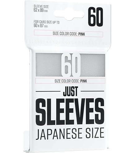 Gamegenic Prime Japanese Size Card Sleeves | Pack of 60 62 mm by 89 mm Card  Sleeves | Premium Quality Card Game Holder | Use with TCG and LCG Games