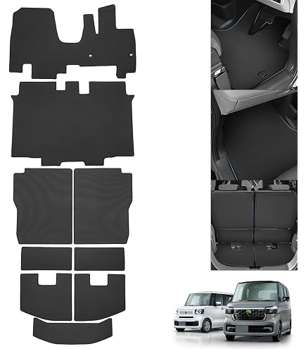Amazon | MUGEN (無限) 【スポーツマット】ブラック×シルバー ホンダ N 