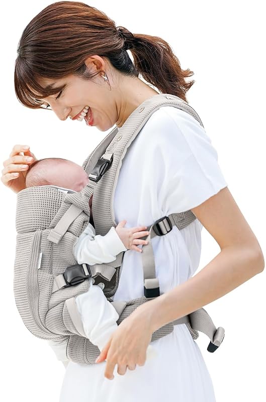 Aprica(アップリカ) 抱っこ紐 ラクリス AB 生後14日~36か月まで 新生児から使える 保冷剤も入れられるメッシュポケット付き 4WAY (ホワイトアッシュ) 2211627