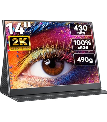 Amazon.co.jp: Upperizon モバイルモニター 13.5インチ 2K QHD 非光沢  