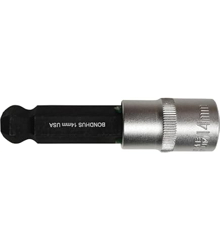 Bondhus 43986 ProHold Stecknuss 17 Mm | 1/2 Zoll Antrieb | Kugelkopf Für Schräge Schrauben | Mit Proguard Finish – 5,1 Cm Lang
