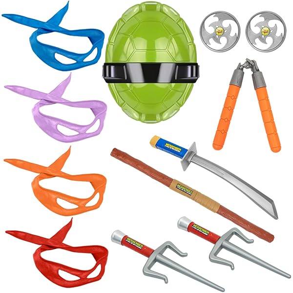 Weapons And Ninja Turtle Backpack Tmnt Costume Teenage Mutant Ninja