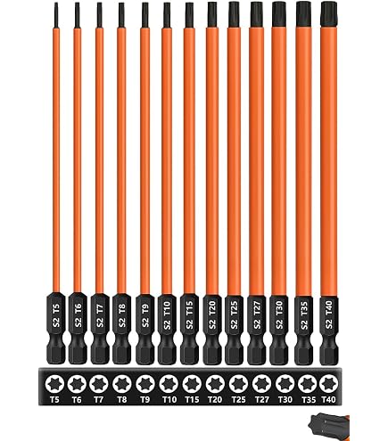 Auniwaig Magnetische Torx-Schraubendreher-Bits T4 – 10 Stück, S2 Stahl, 40mm Lang, 4mm Schaft
