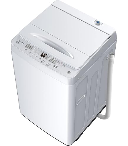 Amazon | ハイセンス 全自動洗濯機 8kg HW-DG80XH ホワイト/ゴールド  