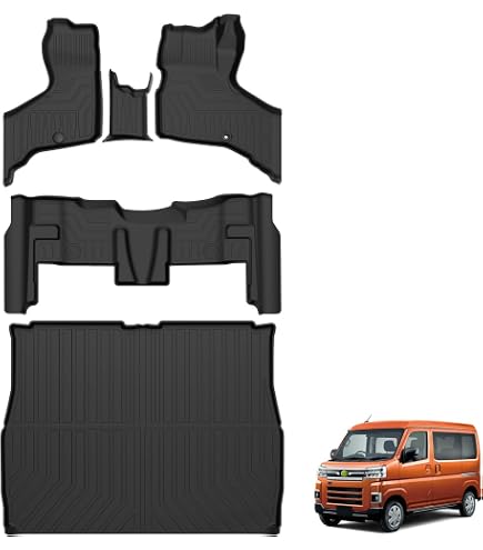 Atrai アトレー S700V S710V 専用 黒フロアマット 700 710 マット アトレー S700V S710V 家族ドライブ用 カー用品 s700v&frasl;s710v（フロアマット｜アクセサリー