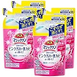 【まとめ買い】バスマジックリン 泡立ちスプレー SUPERCLEAN アロマローズの香り つめかえ用 330ml × 4個