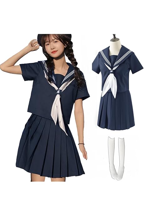 Amazon.co.jp: [SYJGKDHT] 立緑中学校 冬夏制服5点セット セーラー服 