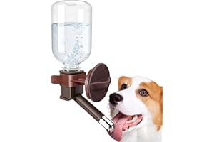MuGaoDee ペット給水器 犬 猫 ケージ 取付型 犬自動給水器 猫 水飲み 自動 給水 ペットボトル 使用可能 ウォーターボトル 食器 留守番 食器 ウォーターボトル 猫 うさぎ 中小型犬用 自動 軽量 便利 健康 衛生イヌ ネコ 犬猫お留守番対策 ペットグッズ ペット用品