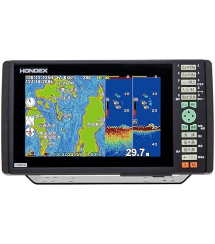 Amazon | ホンデックス 魚探 9型ワイドGPSデジタル魚探HE-90S GPS内蔵 