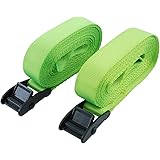 E-Value カムバックル式荷締ベルト ライムグリーン 25mm×4m 2本入 BT-254(LG)2pcs