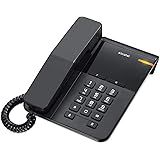 ALCATEL (アルカテル) T22 電話機 おしゃれ シンプル 壁掛け 受付用 オフィス用 ビジネス 業務用 家庭用 ホテル用 リダイヤル 日本語説明書付き ブラック