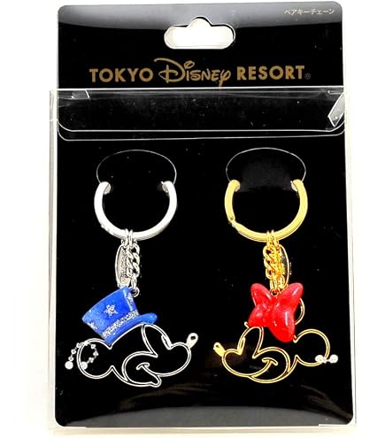 : ミッキーマウス＆ ミニーマウス ペアキーチェーン