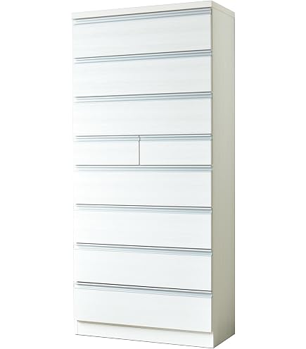 Amazon | ハイチェスト 6段 【幅70cm】 スライドレール付き引き出し 