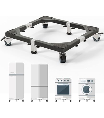 Zsytbyyds All Steel Mobile Base Heavy Duty Furniture Dolly Adjustable Mini Fridge Stand Washing Machine Stand Furniture Dolly For Washer - View #11