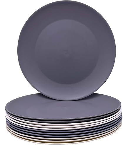 DAPIPIK PACK Inches Wheat Straw Plates, Unbreakable Deep