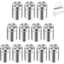 INCREWAY 16 Pcs Stainless Steel Glass Standoff Screws - 25x25mm Wall Mount Sign Holders For Advertising Displays