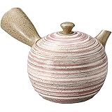 山下工芸 常滑焼 中丸形ハケメ急須 ピンク 200cc 13038940