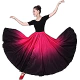 広がるクラーデションスカート ダンス衣装 社交ダンス 演奏会 舞台衣装 コーラス フラメンコ ラップスカート サーキュラースカート