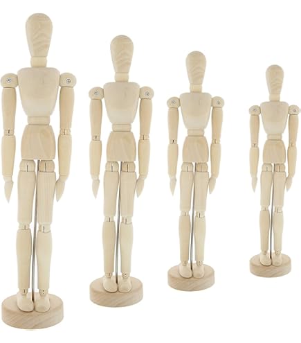 木製人形 ロボット 多関節 モック フィギュア デッサン 高さ46cm 