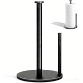 Paper Towel Holder Countertop, Stainless Steel Free Standing Roll Dispenser, Rust-Resistant Organizer for Kitchen, Laundry an