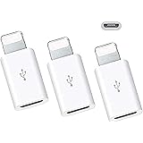 【3個セット】Micro USB to Lightning 変換アダプタ 急速充電とデータ伝送 ミニサイズ マイクロUSB 変換用アダプター iPhone 12/11Pro MAX / 11Pro / 11 / Xs/Xs 対応