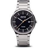 BERING(ベーリング) 腕時計 メンズ アナログ ソーラー コレクション ウォッチ チタン ストラップ & サファイア クリスタル リンクベルト 15239-779 正規輸入品 内部3年保証 サファイアガラス キズつきにくい 割れにくい