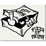 Amazon Co Jp 絵柄だけ残る ステッカー M ピザオブデス 黒 076b ホーム キッチン