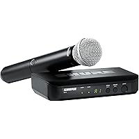 SHURE シュア ワイヤレスマイクシステム BLX24/SM58 : BLX2/SM58ハンドヘルド型ダイナミックマイク BLX4受信機 プロ 仕様 歌 歌手 ボーカル パフォーマンス ライブ イベント プレゼン 演説 カラオケ 最大6チャンネル同