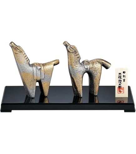 Amazon.co.jp: 竹中銅器 2026年 干支 「午年（うま年）」彫刻家 三枝 