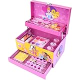 ディズニープリンセス キッズ コスメセット メイクバッグ メイクボックス メイク セット 四角 ピンク