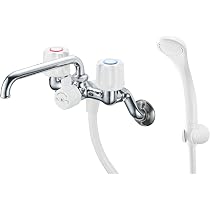 Amazon | SANEI(サンエイ) ツーバルブシャワー混合栓 上向きパイプ 